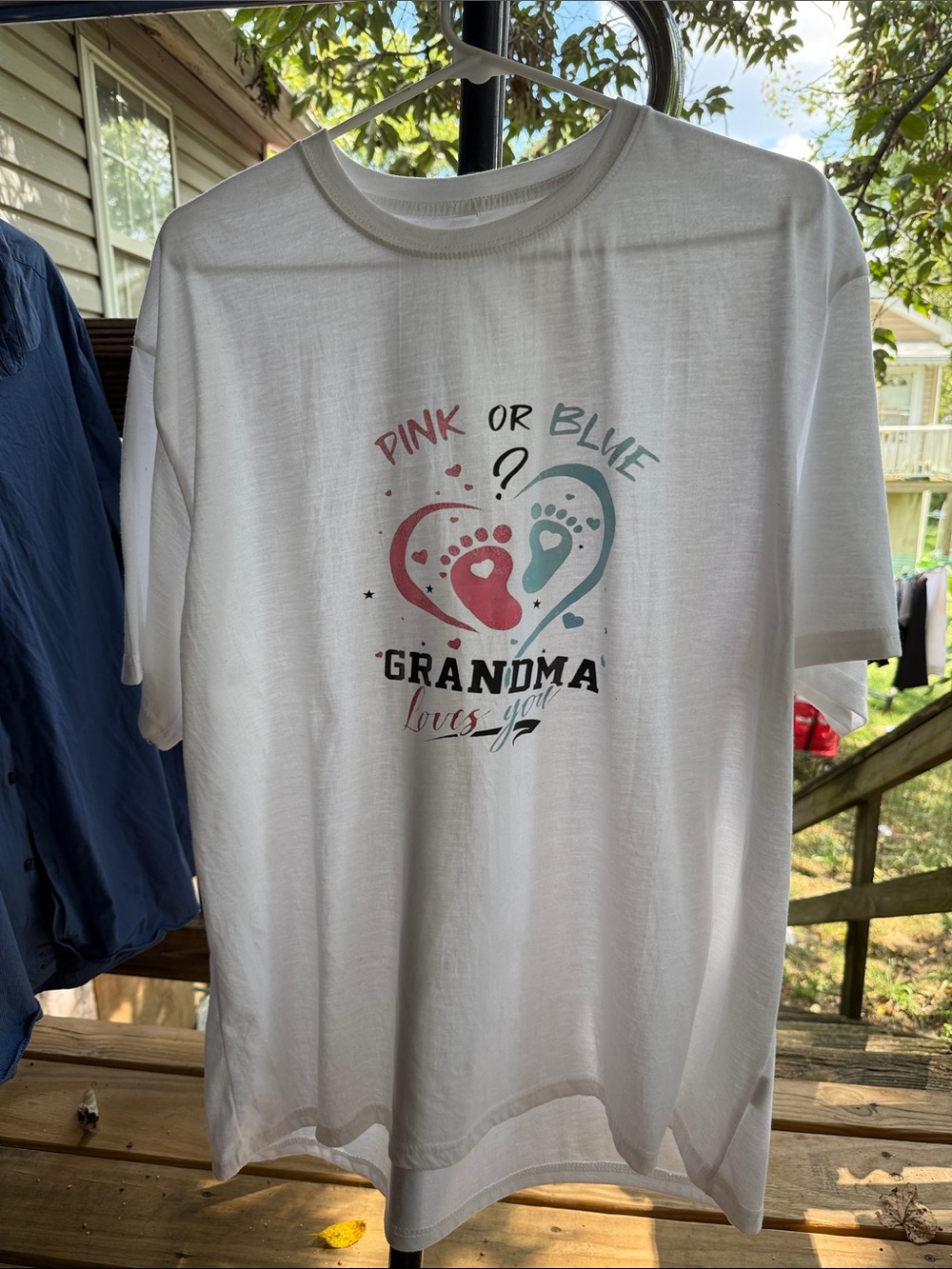 New Grandma 2XL T-shirt Pink or Blue Grandmas Loves You!